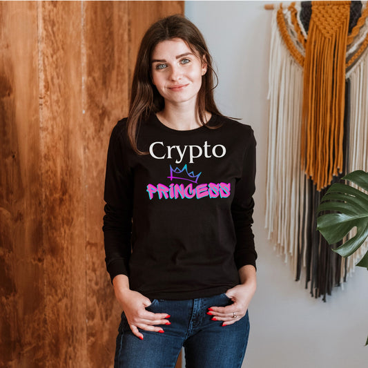 Crypto Princess - Punk/Graffiti - Long Sleeve Crypto Shirt