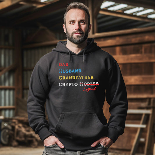 Dad, Husband, Grandfather, Crypto Legend - Light Weight Crypto Hoodie