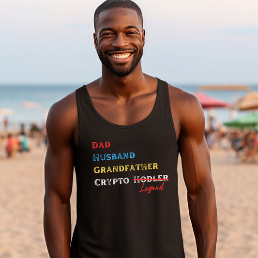 Dad, Husband, Grandfather, Crypto Legend - Crypto Tank Top