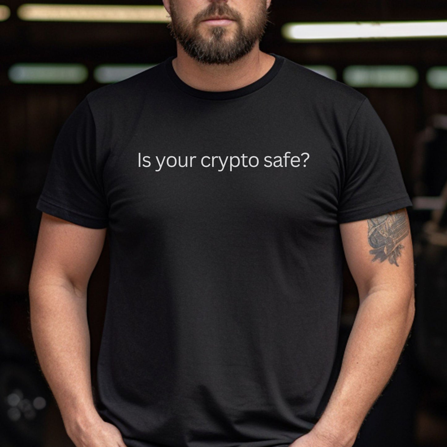 Not Your Keys, Not Your Crypto - Black Short Sleeve Shirt - Front 