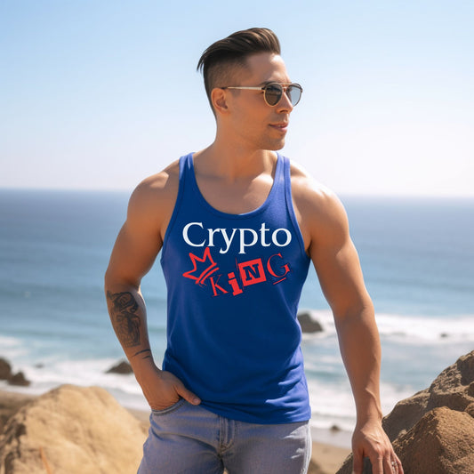 Crypto King - Punk/Graffiti - Royal Blue Crypto Tank Top