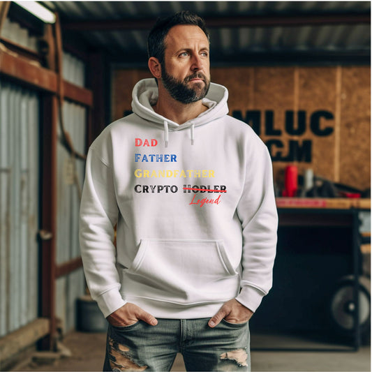 Dad, Grandfather, Crypto Legend - Light Weight Crypto Hoodie