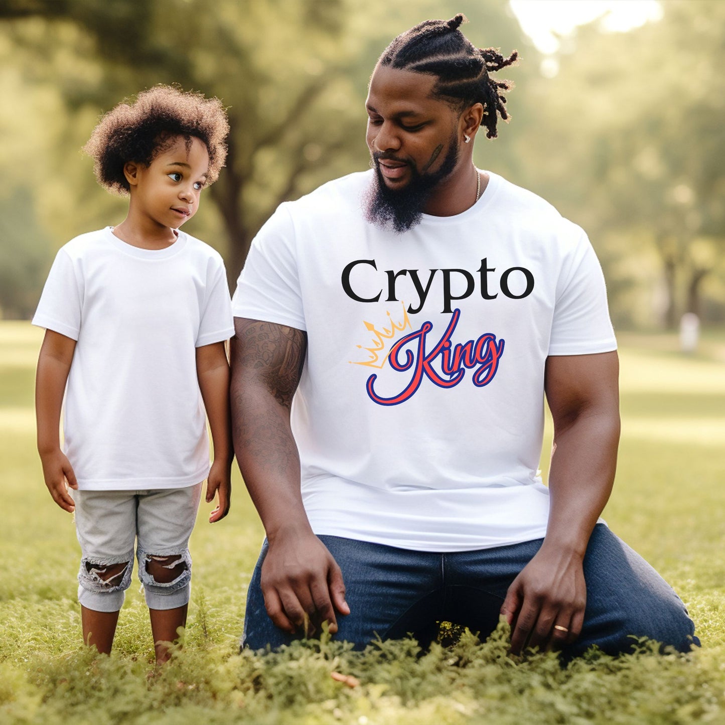 Crypto King - Classic - White Short Sleeve Crypto Shirt