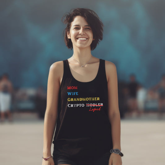 Mom, Wife, Grandmother, Crypto Legend - Crypto Tank Top