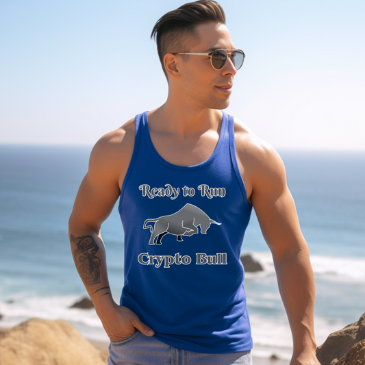 Crypto Bulls Gray - Crypto Tank Top