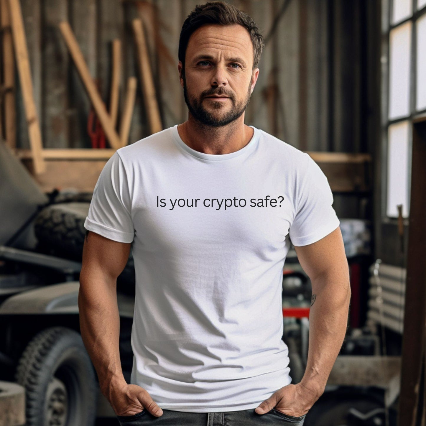 Not Your Keys, Not Your Crypto - White Short Sleeve Shirt - Front 