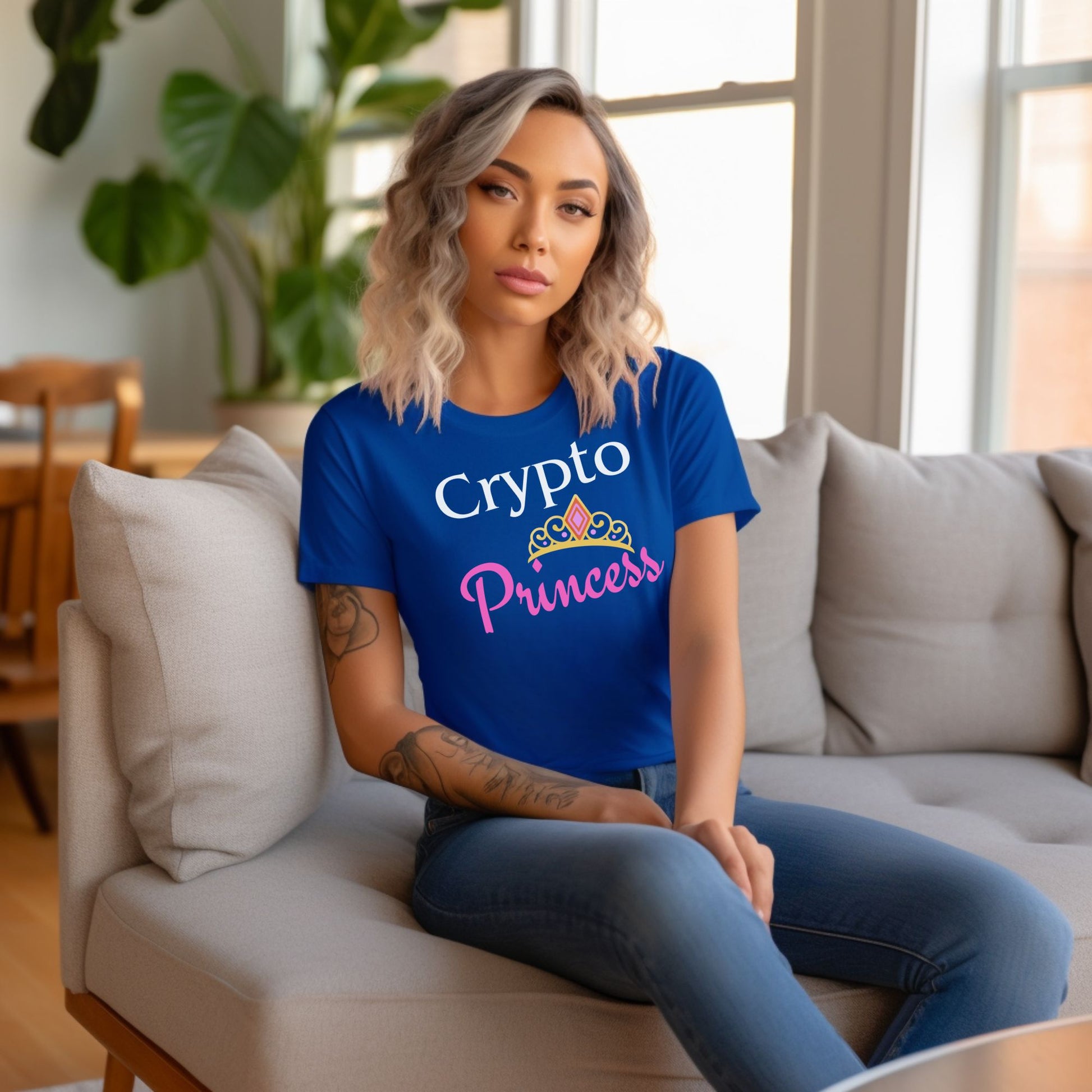 Crypto Princess - Classic - True Royal Short Sleeve Crypto Shirt