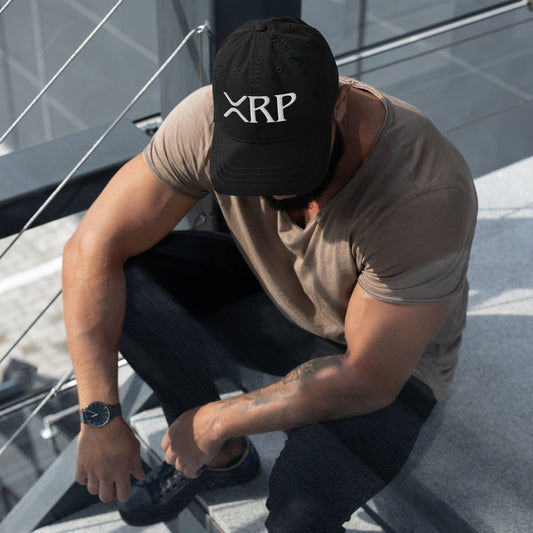 XRP Ripple - Distressed Dad Hat - One Size Fits Most